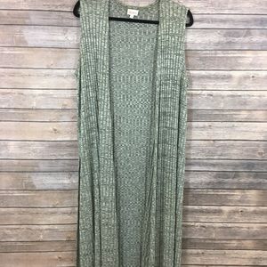EUC LLR Joy Vest, Green, ribbed